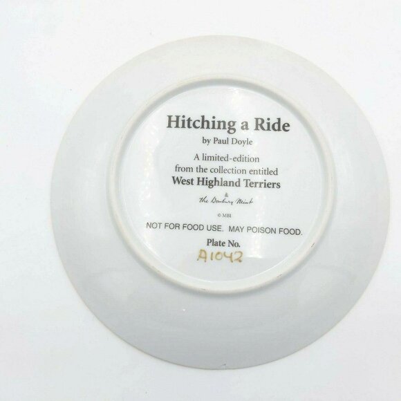 Danbury Mint - Paul Doyle - Hitching a Ride - Limited Edition A1042 - Westies - Picture 2 of 3